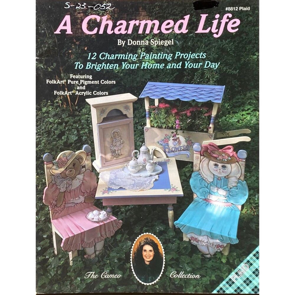 A Charmed Life Folk Art Decorative Painting Craft Book Donna Spiegel Plaid 8812